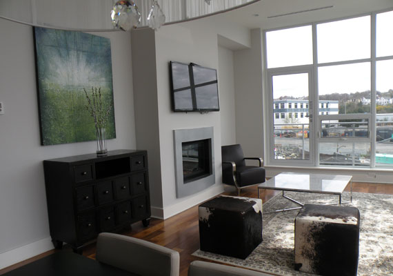 Spacious, open concept living with lots of natural light.